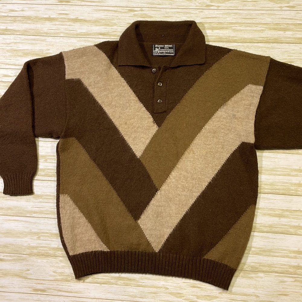 Pure Alpaca Sweater Brown